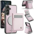 thumbnail image 1 of Allytechgroup for Samsung Galaxy S23 FE Case, Pu Leather Detachable Cards Holder 2 In 1 Wallet Case Comaptible with Magsafe Kickstand Magnetic Shockproof Back Cover for Samsung Galaxy S23 FE, Pink, 1 of 9