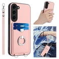 thumbnail image 1 of Allytechgroup Samsung Galaxy S23 FE Wallet Case for Women Men, Premium PU Leather Shockproof Hand Wrist Slim Fit Back Cover Phone Case for Samsung Galaxy S23 FE, Rosegold, 1 of 6