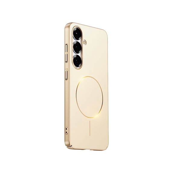 Allytechgroup for Samsung Galaxy S23 Plus Case, Compatible with Magsafe Anti-Scratch Ultra Slim Fit Shockproof Caerma Lens Protective Bumper Phone Case for Samsung Galaxy S23 Plus, Gold