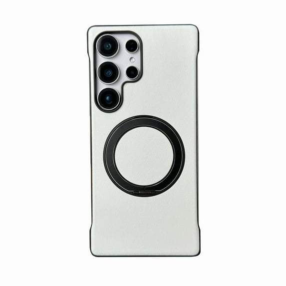 Allytechgroup for Samsung Galaxy S23 Ultra Case with Magnetic Ring Kickstand, Hard PC Anti-Scratch Shock-Absorbent Support Wireless Charging Non-Slip Rugged for Samsung Galaxy S23 Ultra, Whiteblack