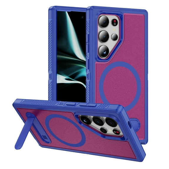 Allytechgroup for Samsung Galaxy S23 Ultra Case, Military Grade Shockproof Phone Cover with MagSafe Compatibility, Magnetic Back for Car Mount - Rugged Slim-Fit Bumper Case (TPU + PC), Purple