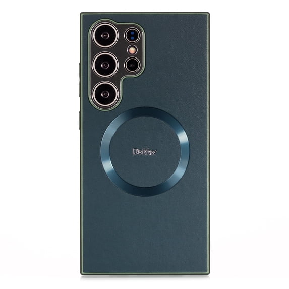 Allytechgroup Shockproof Magnetic Cover Cell Phone Case with 1 Magnetic Case Cover for Samsung Galaxy S24, Darkgreen