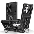 thumbnail image 1 of Allytechgroup for Samsung Galaxy S24 Case with Ring Holder Stand, Shockproof Hybrid Rugged Heavy Duty Protective Compatible with Car Mount Bumper Phone Case for Samsung Galaxy S24, Black, 1 of 10