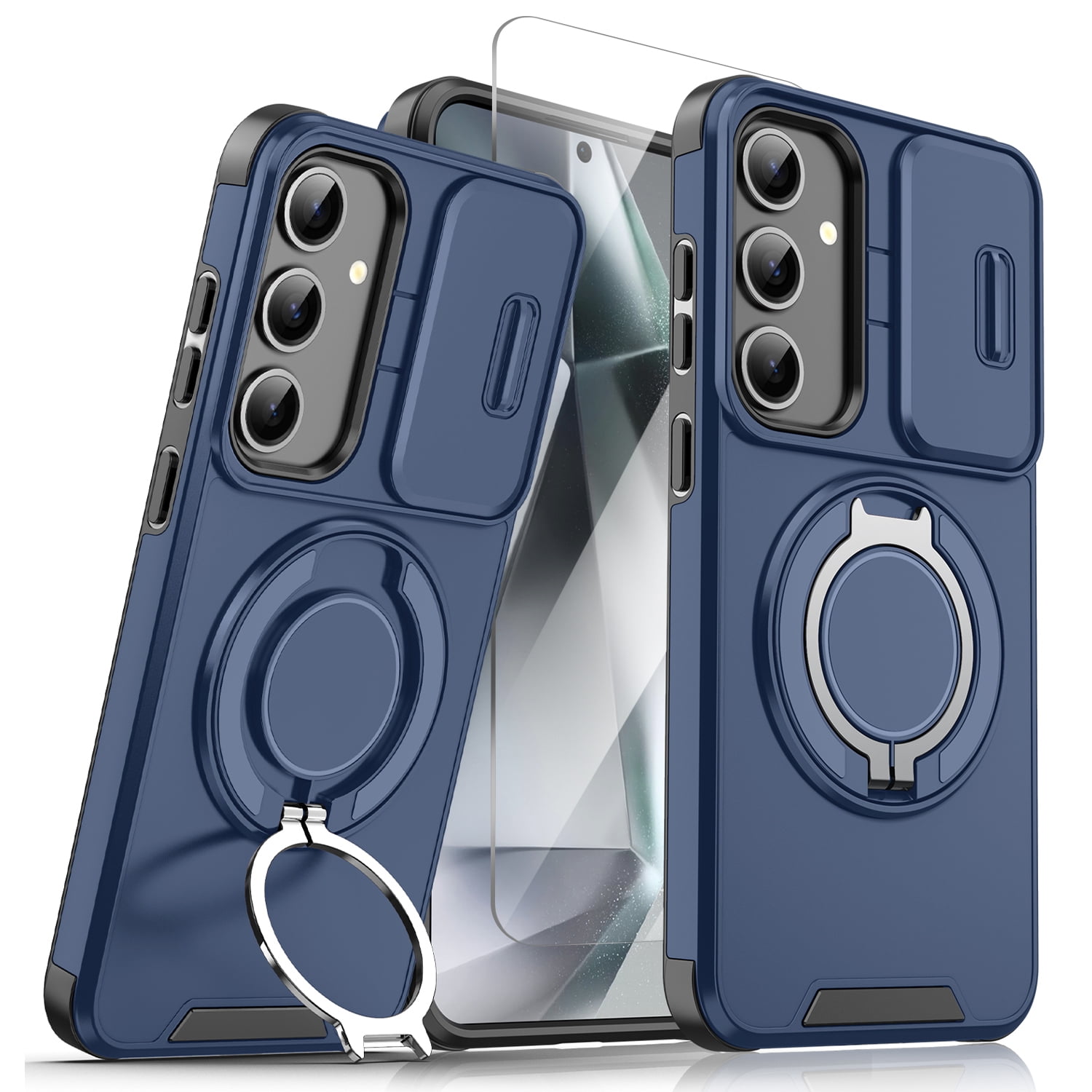 Allytechgroup for Samsung Galaxy S24 FE Case with Stand, [Slide Camera ...