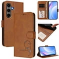 thumbnail image 1 of Allytechgroup for Samsung Galaxy S24 Flip PU Leather Wallet Case, Built-in Credit Card Slot Lanyard RFID Blocking Dust/Dirt Proof Shock-Absorbent Lightweight Non-Slip Protective Cover, Brown, 1 of 11