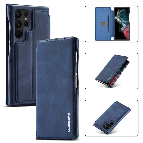 Allytechgroup Samsung Galaxy S24 Plus Wallet Case, Stand & Flip Cover, Shockproof Slim Case with Card Slots, Protection Plus Style, Ideal for Everyday Usage, Perfect for Business-Savvy Crowd, Blue