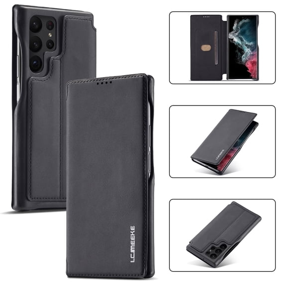 Allytechgroup Samsung Galaxy S24 Plus Wallet Case, Stand & Flip Cover, Shockproof Slim Case with Card Slots, Protection Plus Style, Ideal for Everyday Usage, Perfect for Business-Savvy Crowd, Black