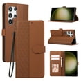 thumbnail image 1 of Allytechgroup for Samsung Galaxy S24 Plus Wallet Case, Stylish Phone Case with Card Slots RFID Blocking Flip Stand PU Leather Shockproof Convenient Hand Wrist Case Cover for Galaxy S24 Plus,Brown, 1 of 9