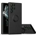 thumbnail image 1 of Allytechgroup for Samsung Galaxy S24 Ultra 360° Ring Holder Case, Soft TPU Silicone Non-Slip Shockproof Slim Fit Matte Cover Case Support Magnetic Car Mount for Samsung Galaxy S24 Ultra - Black, 1 of 7