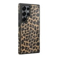 thumbnail image 1 of Allytechgroup for Samsung Galaxy S24 Ultra Case,[Compatible with MagSafe] [Military Grade Drop Protection] Magnetic PU Leather Soft TPU Bumper Hard PC Back Shockproof Anti-slip Leopard Case, Yellow, 1 of 10