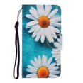 thumbnail image 1 of Allytechgroup for Samsung Galaxy S24 Ultra Flip Case, Rich Pattern with Card Slots and Credict Slots Magnetic Clasp Soft Shockproof Leather Protective Case with Lanyard - Flower, 1 of 6
