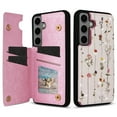 thumbnail image 1 of Allytechgroup for Samsung Galaxy S25 Case with Card Holder, Stylish Flower with Glitter Bling Rhinestone Stand Shockproof Slim Fit Bumper Wallet Case for Samsung Galaxy S25, Floral, 1 of 9