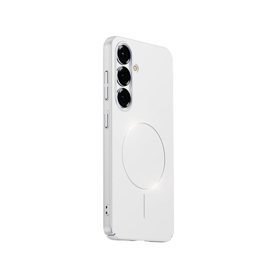Allytechgroup for Samsung Galaxy S25 Case, Compatible with Magsafe Anti-Scratch Ultra Slim Fit Shockproof Caerma Lens Protective Bumper Phone Case for Samsung Galaxy S25, White