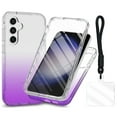 thumbnail image 1 of Allytechgroup for Samsung Galaxy S25 Case with Lanyard, Gradient Color Dual-Layer Anti-Yellowing TPU Cover Anti-Scratch Clear Shockproof Phone Case for Samsung Galaxy S25,Purple, 1 of 7