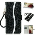 thumbnail image 1 of Allytechgroup for Samsung Galaxy S25 Case, Luxury Bling Glitter Sparkly PU Leather Shockproof TPU Anti-Scratch Flip Card Slots Wallet Stand Case with Hand Strap for Samsung Galaxy S25, Black, 1 of 10