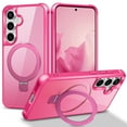 thumbnail image 1 of Allytechgroup Samsung Galaxy S25 Case Magnetic, Compatible with Magsafe & Car Mount Adjustable Stand Ring Holder Heavy Duty Shockproof Anti-Scratch Matte Phone Case for Samsung Galaxy S25, Rose, 1 of 7