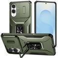 thumbnail image 1 of Allytechgroup Samsung Galaxy S25 Edge Case, Sliding Camera Lens Cover Military Grade Protection Stand Bracket Bumper Rugged TPU PC Phone Case for Samsung Galaxy S25 Edge, Darkgreen, 1 of 8