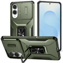 Allytechgroup Samsung Galaxy S25 Edge Case, Sliding Camera Lens Cover Military Grade Protection Stand Bracket Bumper Rugged TPU PC Phone Case for Samsung Galaxy S25 Edge, Darkgreen