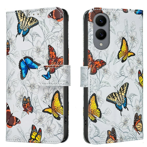 Allytechgroup Samsung Galaxy S25 Edge Case Wallet Cover with Card Slots & Cash Pocket, Flip Folio Phone Case for Apple Samsung Galaxy S25 Edge, Shockproof Stand PU Leather Case for Women Girls