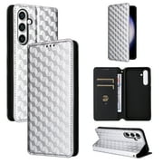 Allytechgroup for Samsung Galaxy S25 Edge Case Wallet, Premium PU Leather ID Cards Slots Holder Shockproof Flip Cover Stand Anti-Scratch Slim Fit Phone Case for Samsung Galaxy S25 Edge, Silver