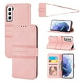 thumbnail image 1 of Allytechgroup for Samsung Galaxy S25 Edge Wallet Case, Card Slots Removable Adjustable Crossbody Lanyard Shoulder Strap Shockproof PU Leather Rugged Case for Samsung Galaxy S25 Edge, Pink, 1 of 10