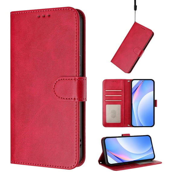 Allytechgroup For Samsung Galaxy S25 FE Flip Case with RFID Blocking, PU Leather Wallet Cover, Magnetic Closure, Credit Card Slot, Shock-Absorbent TPU Protective Case with Lanyard,Rose