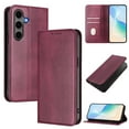 thumbnail image 1 of Allytechgroup for Samsung Galaxy S25 Plus/S25+ Case Folio Stand [RFID Blocking] Wireless Charging Magnetic Wallet Cover with Card Holder/Cash Pocket PU Leather Soft TPU Shockproof Cover, Winered, 1 of 16