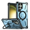 thumbnail image 1 of Allytechgroup for Samsung Galaxy S25 Ultra Case, Compatible with Magsafe, Military Grade Drop Protection Ring Holder Kickstand Full Body Rugged Shockproof Phone Case Cover for Women Men, Blue, 1 of 6