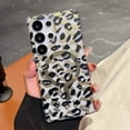 thumbnail image 1 of Allytechgroup for Samsung Galaxy S25 Ultra Case, Glossy Leopard Print Back Cover Support Wireless Charging Shock-Absorbent PC+TPU, Magnetic Flat Design Case for Samsung Galaxy S25 Ultra, Black, 1 of 8