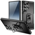 thumbnail image 1 of Allytechgroup for Samsung Galaxy S25 Ultra Case, [Military Grade Drop Protection] [Support Magnetic Car Mount ] Rotatable Ring Kickstand Hard PC Soft TPU Shockproof Protective Case, Black, 1 of 10