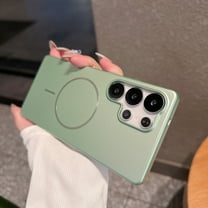 Allytechgroup for Samsung Galaxy S25 Ultra Case, Slim Fit Shockproof [Compatible with Magsafe] Anti-Fingerprint Magnetic Cover Shockproof Phone Case Shell for Samsung Galaxy S25 Ultra, Green