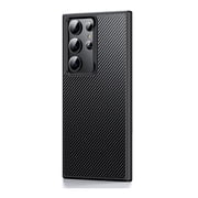 Allytechgroup Samsung Galaxy S25 Ultra Magnetic Case, Compatible with Magsafe Accessories Slim Rugged Carbon Fiber Scratch-Proof Drop Protection Phone Case for Samsung Galaxy S25 Ultra, Black
