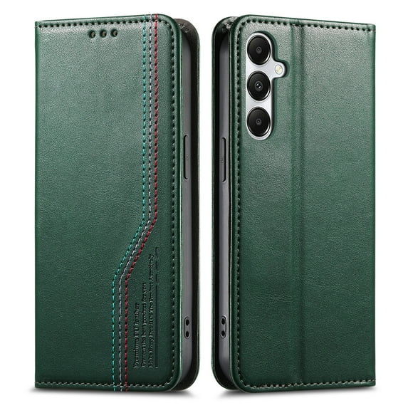 Allytechgroup for Samsung Galaxy S25+ Wallet Case for Women Men, PU Leather Retro Cards Slots Magnetic Closure Flip Cover Stand Shockproof Phone Case Cover for Samsung Galaxy S25+ Plus, Green
