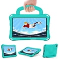 thumbnail image 1 of Allytechgroup Samsung Galaxy Tab A8 10.5" (2022) Cas SM-X200 SM-X205, Cute Football Design Shockproof Bumper Handle Stand Kids Friendly Lightweight Case Cover for Galaxy Tab A8 10.5", Mint, 1 of 6