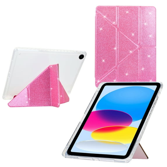 Allytechgroup for Samsung Galaxy Tab A9+/ A9 Plus Case 11" 2023 (SM-X210/X216/X215) Flip Bling Case, Shock-Absorbent TPU PU Leather Tablet Case Magnetic Kickstand & Dust Proof Protection, Pink