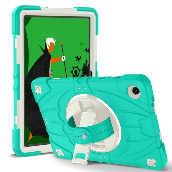 Allytechgroup for Samsung Galaxy Tab A9 Plus 11 Inch 2023 with Stand Women Men, Heavy Duty Shockproof Case with Shoulder Strap Kickstand Shockproof Protective for Galaxy A9+ Plus, Mint