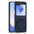 thumbnail image 1 of Allytechgroup for Samsung Galaxy Z Flip 7 FE / 6 Case with Kickstand, Support Wireless Charging Protection Against Drops & Bumper Reliable Lens & Screen Protection Shockproof Back Cover, Darkblue, 1 of 5
