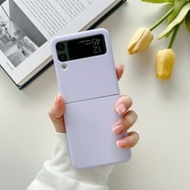 Allytechgroup for Samsung Galaxy Z Flip 7 Case, Fashionable Slim Fit Shell Matte Lightweight Rugged PC Bumper Shockproof Anti-Scratch Phone Case for Samsung Galaxy Z Flip 7 Women Men, Purple