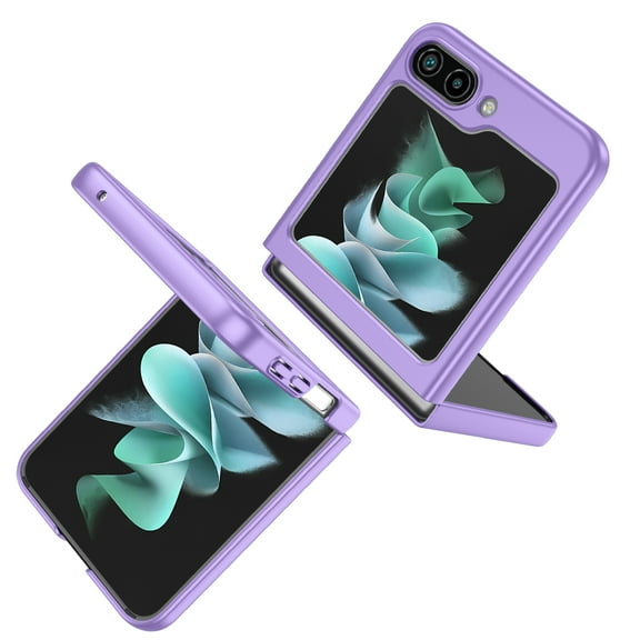 Allytechgroup for Samsung Galaxy Z Flip 7 Case, Hard PC Slim Fit Anti-Scratch Lightweight Protective Shockproof Back Cover Phone Case for Samsung Galaxy Z Flip 7, Purple