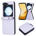 thumbnail image 1 of Allytechgroup for Samsung Galaxy Z Flip 7 Case with Shoulder Strap, Slim PU Leather &Soft TPU Back Cover Anti-Slip Rugged Shockproof Rubber Bumper Protective Phone Shell for Galaxy Z Flip 7, Purple, 1 of 11