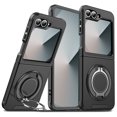 thumbnail image 1 of Allytechgroup for Samsung Galaxy Z Flip 7 FE/ 6 Case with Ring Holder Stand, Support Car Mount Heavy Drop Shockproof Protective Cover for Samsung Galaxy Z Flip 7 FE/ 6 Women Men, Black, 1 of 10