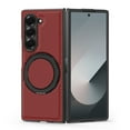 thumbnail image 1 of Allytechgroup for Samsung Galaxy Z Fold 4 Case with Kickstand, Support Wireless Charging Protection Against Drops & Bumper Reliable Lens & Screen Protection Shockproof Magnetic Back Cover, Red, 1 of 6