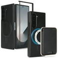 thumbnail image 1 of Allytechgroup for Samsung Galaxy Z Fold 4 Phone Case with Card Holder [Compatible with Magsafe Wireless Charging] Slim PU Leather Magnetic Wallet Back Flip Case Soft TPU Bumper Shockproof Cover, Black, 1 of 15