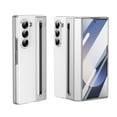 thumbnail image 1 of Allytechgroup for Samsung Galaxy Z Fold 5 Pen Phone Case, Built-in Pen Holder Slot with Stylus Screen Protector Shockproof Anti-Scratch Protective for Galaxy Z Fold 5 Women Men, White, 1 of 12