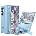 thumbnail image 1 of Allytechgroup for Samsung Galaxy Z Fold 6 5G Case with S Pen Holder, Kickstand Electroplating Hard PC  [Hinge Protection & Camera Protection] Magnetic Heavy Duty Shockproof Folding Stand Cover,Blue, 1 of 8