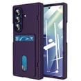 thumbnail image 1 of Allytechgroup For Samsung Galaxy Z Fold 7 Back Cover Case with Screen Protector, Walle Case with Card Slot Shockproof Full Body Shockproof Hinge Protection Case for Galaxy Z Fold 7, Darkpurple, 1 of 8