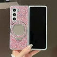 thumbnail image 1 of Allytechgroup For Samsung Galaxy Z Fold 7 Case Glitter Bling, with Makeup Mirror Ring Bracket Stand Rugged Shockproof PC Back Cover Anti-Scratch Stylish Phone Case for Samsung Galaxy Z Fold 7,Pink, 1 of 8