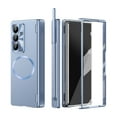 thumbnail image 1 of Allytechgroup for Samsung Galaxy Z Fold 7 Case with S Pen & S Pen Holder [Tempered Glass Screen Protector] [Compatible with MagSafe] [Hinge Protection] Magnetic Shockproof Lens Protection Case, Blue, 1 of 12