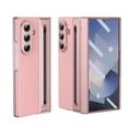 thumbnail image 1 of Allytechgroup for Samsung Galaxy Z Fold 7 Case with Stylus Slot & Glass Protector, Support Wireless  Charging Rugged Non-Slip Anti-Scratch Glossy Hinge Protective Cover Shock-Absorbent Design, Pink, 1 of 9