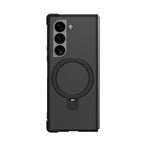 Allytechgroup for Samsung Galaxy Z Fold 7 Protective Case, Shockproof Shell with Kickstand Magnetic Back Cover Shock-Absorbent Non-Slip PC TPU Metal Basic Case Wireless Charging Support, Black